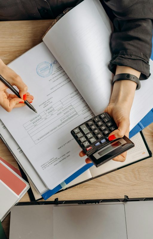 Vorbereitungen Finanzen Dokumenten Taschenrechner Main