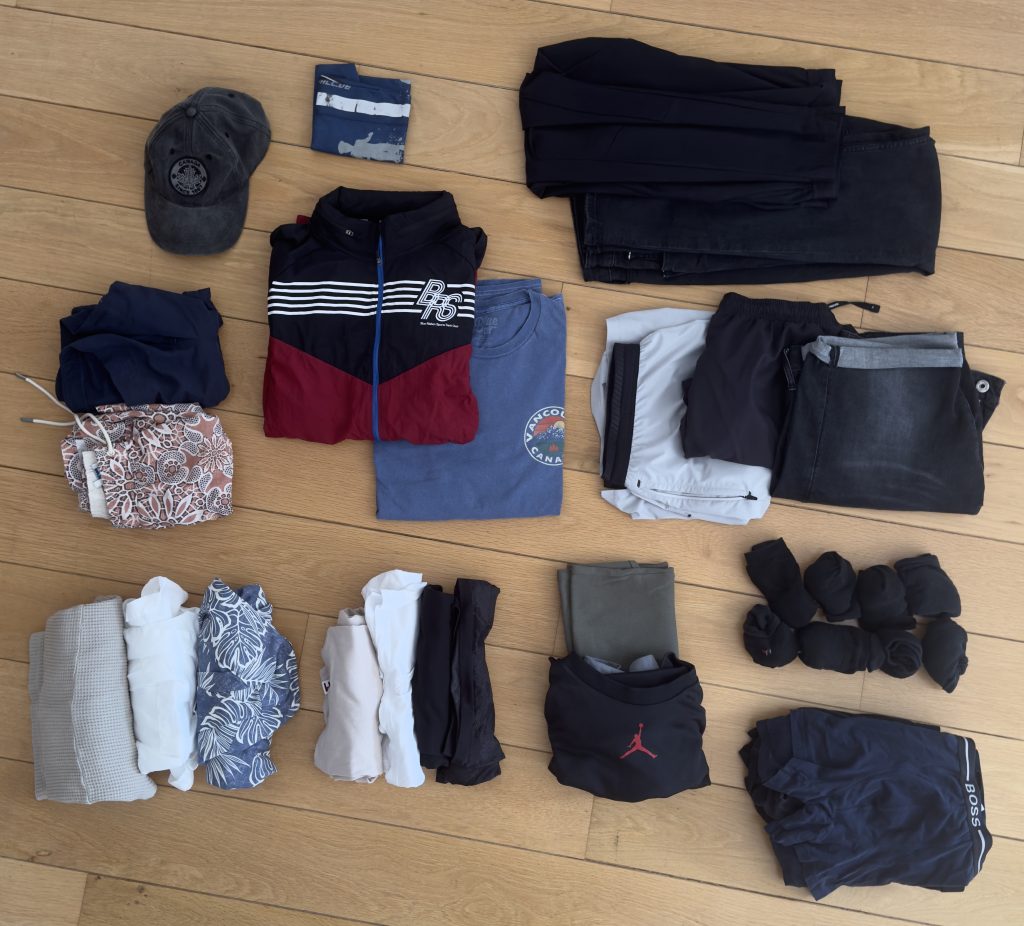 Weltreise Packliste Backpack Klamotten